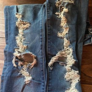 Ripped medium wash American Eagle jeans